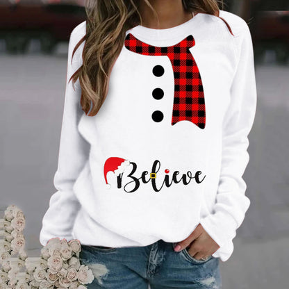 Kerstsweater voor dames "Believe" 6 kleuren van S tot 3 XL