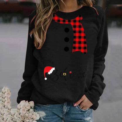 Kerstsweater voor dames "Believe" 6 kleuren van S tot 3 XL