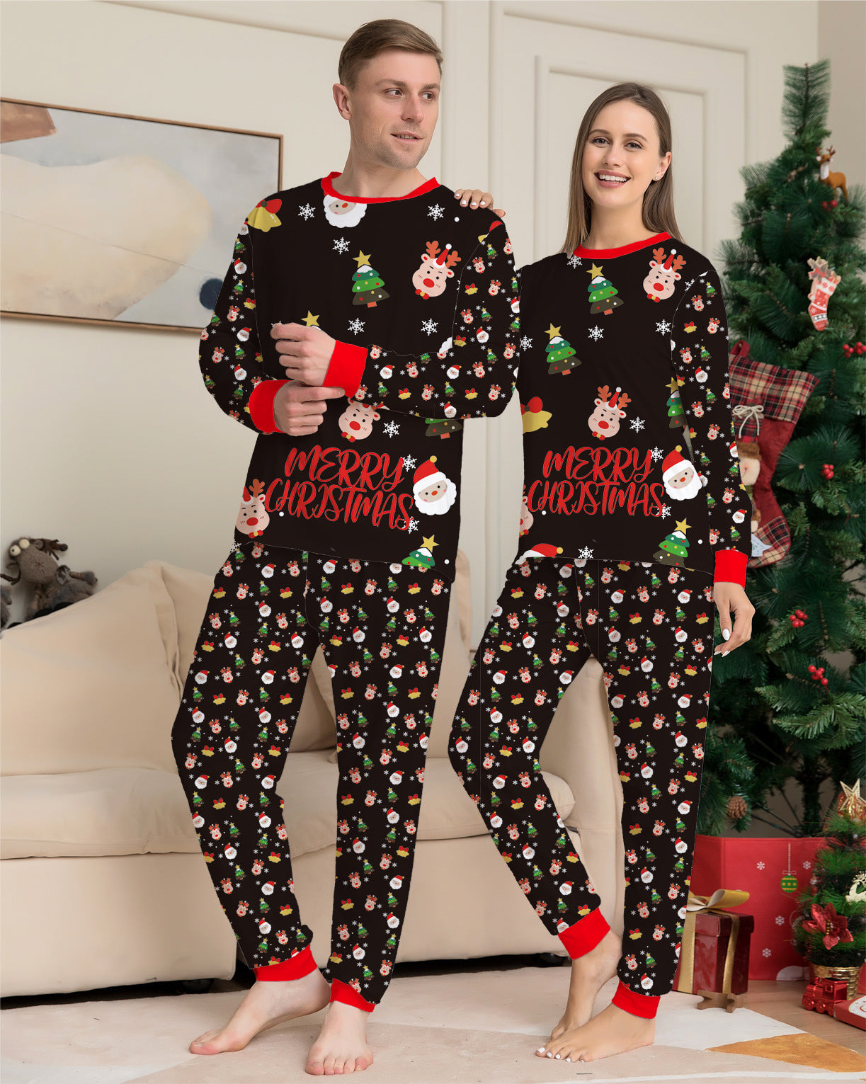 Pyjamas de Noël pour tout la famille même le chien taille de 6 mois à 3 XL