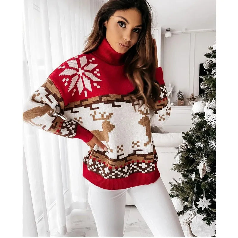 Kersttrui voor dames "PIXEL" 3 kleuren van S t/m XL