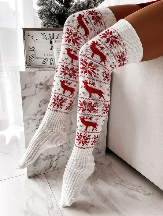 Longues chaussettes pour femme pour les longues soirées d'hiver au coin du feu 5 modèles, taille unique