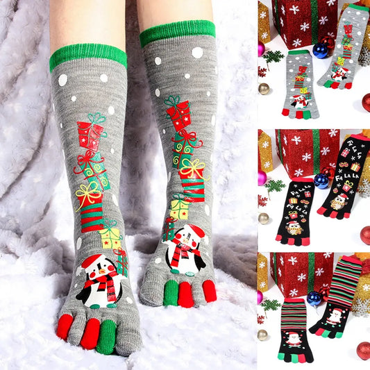 Chaussette de Noël "5 doigts" 6 modèles, taille unique, boite cadeau=========