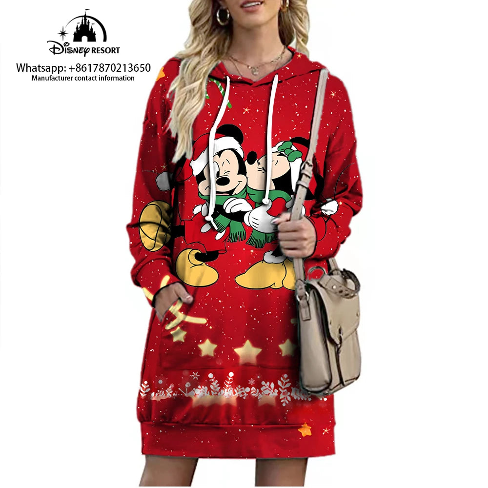 "Mickey" jurk met capuchon speciaal Kerstmis diverse modellen Van S t/m 3 XL 