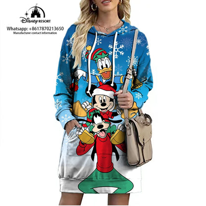 "Mickey" jurk met capuchon speciaal Kerstmis diverse modellen Van S t/m 3 XL 