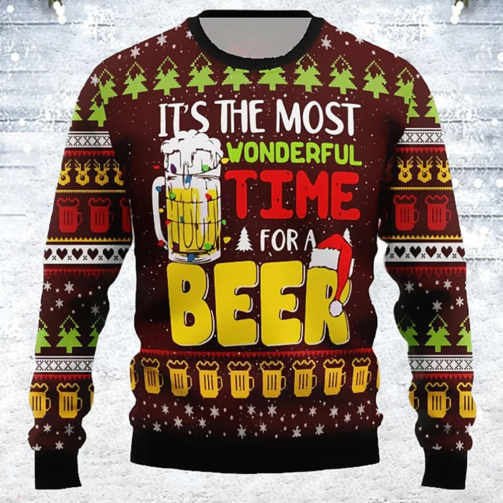 Sweat de Noël "time for a beer" de S à 5 XL