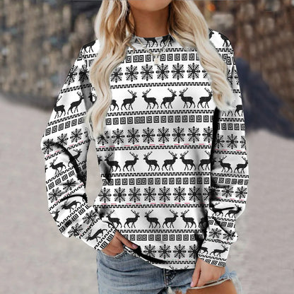 Kerstsweatshirt voor dames 5 modellen van S tot 8Xl (speciale grote maten) 