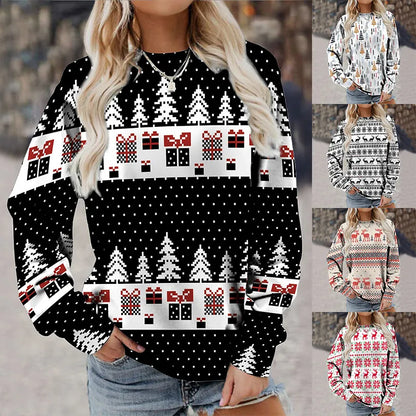 Kerstsweatshirt voor dames 5 modellen van S tot 8Xl (speciale grote maten) 