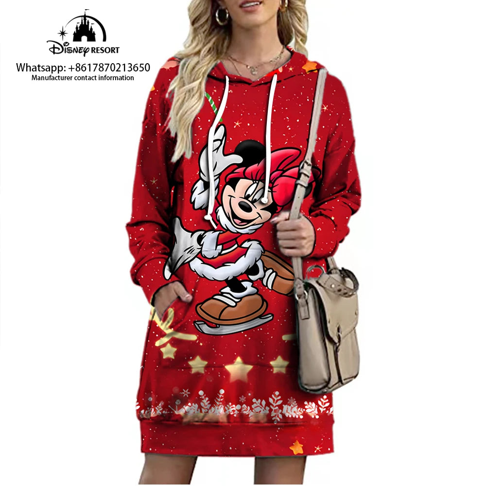 "Mickey" jurk met capuchon speciaal Kerstmis diverse modellen Van S t/m 3 XL 