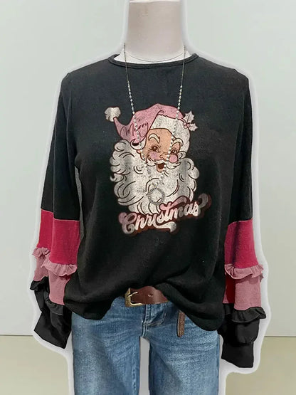 Dames kerstsweater "Vintage Santa" van S tot 3 XL 