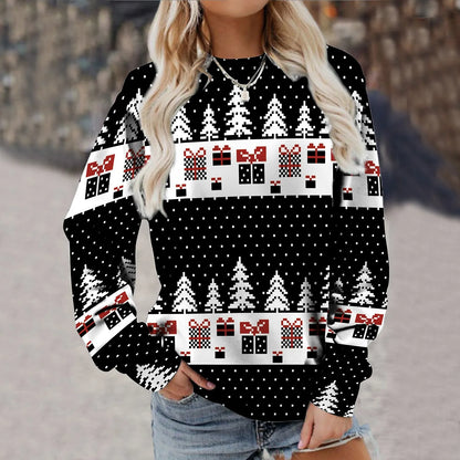 Kerstsweatshirt voor dames 5 modellen van S tot 8Xl (speciale grote maten) 