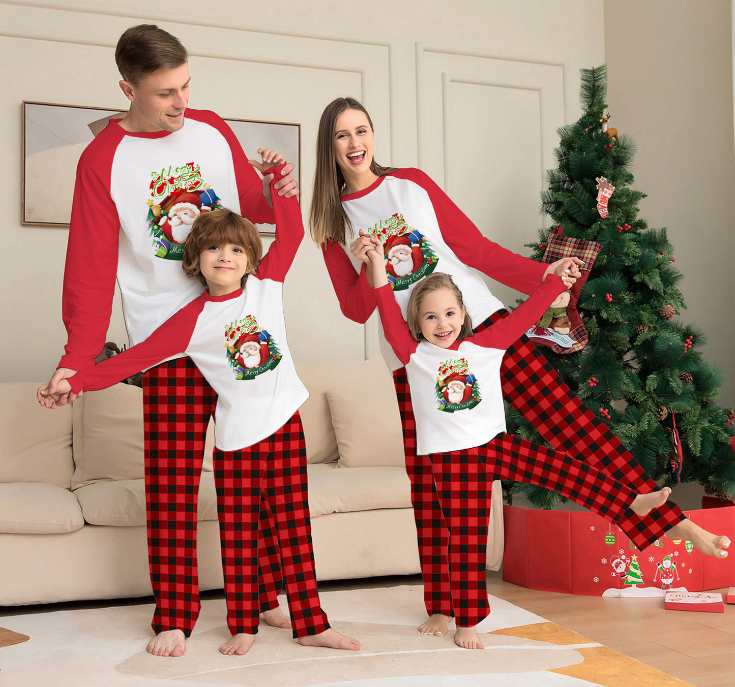 Magnifiques pyjamas de Noël pour toute la famille même pour le chien de 6 mois à 4 XL